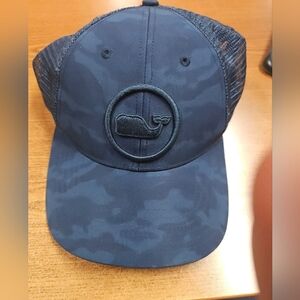 Vineyard Vines Hat Cap Strap Dark Blue Camo Camouflage One Size Lightweight